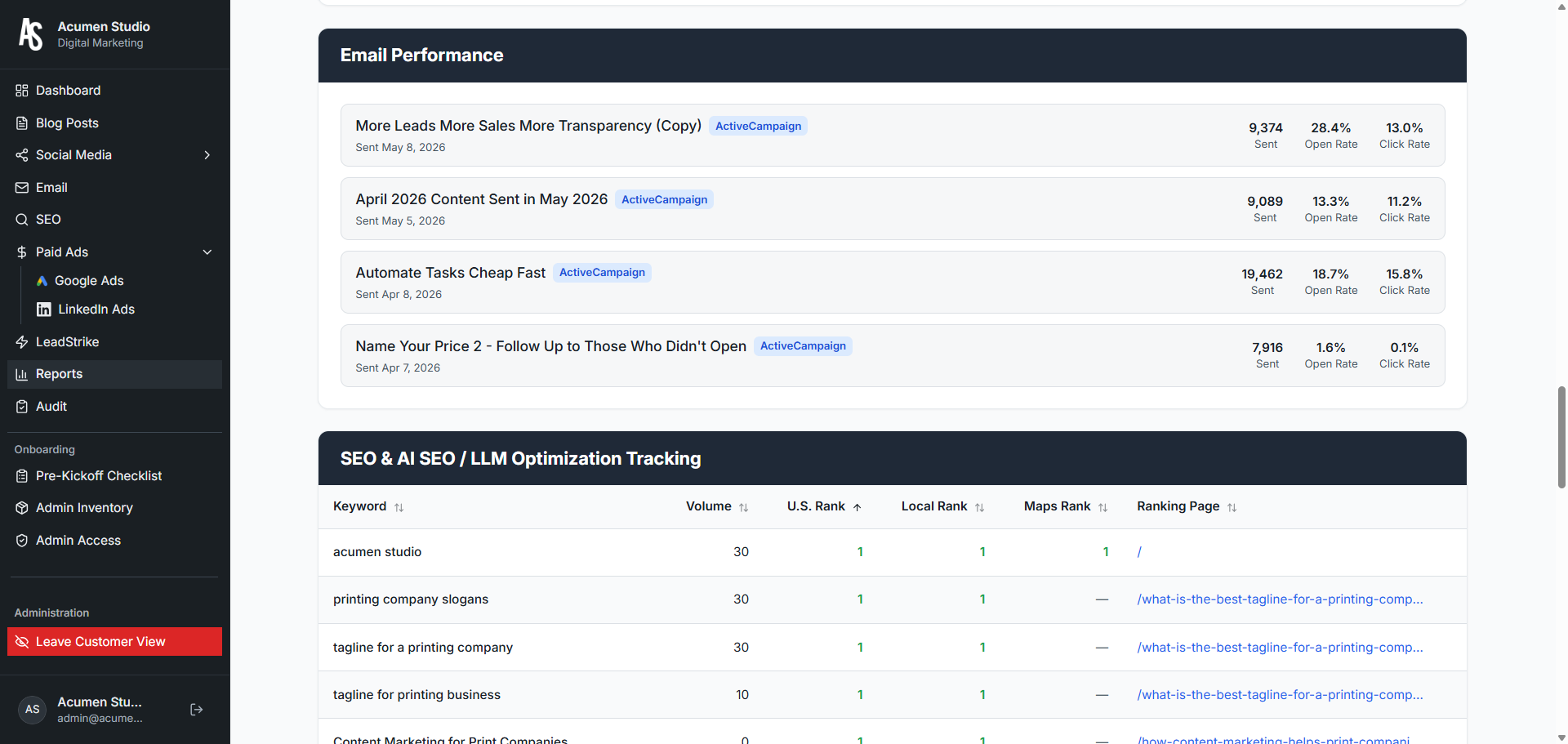 Performance report page 3